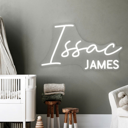 Sugar + Maple Personalized Neon Stacked Names Sign