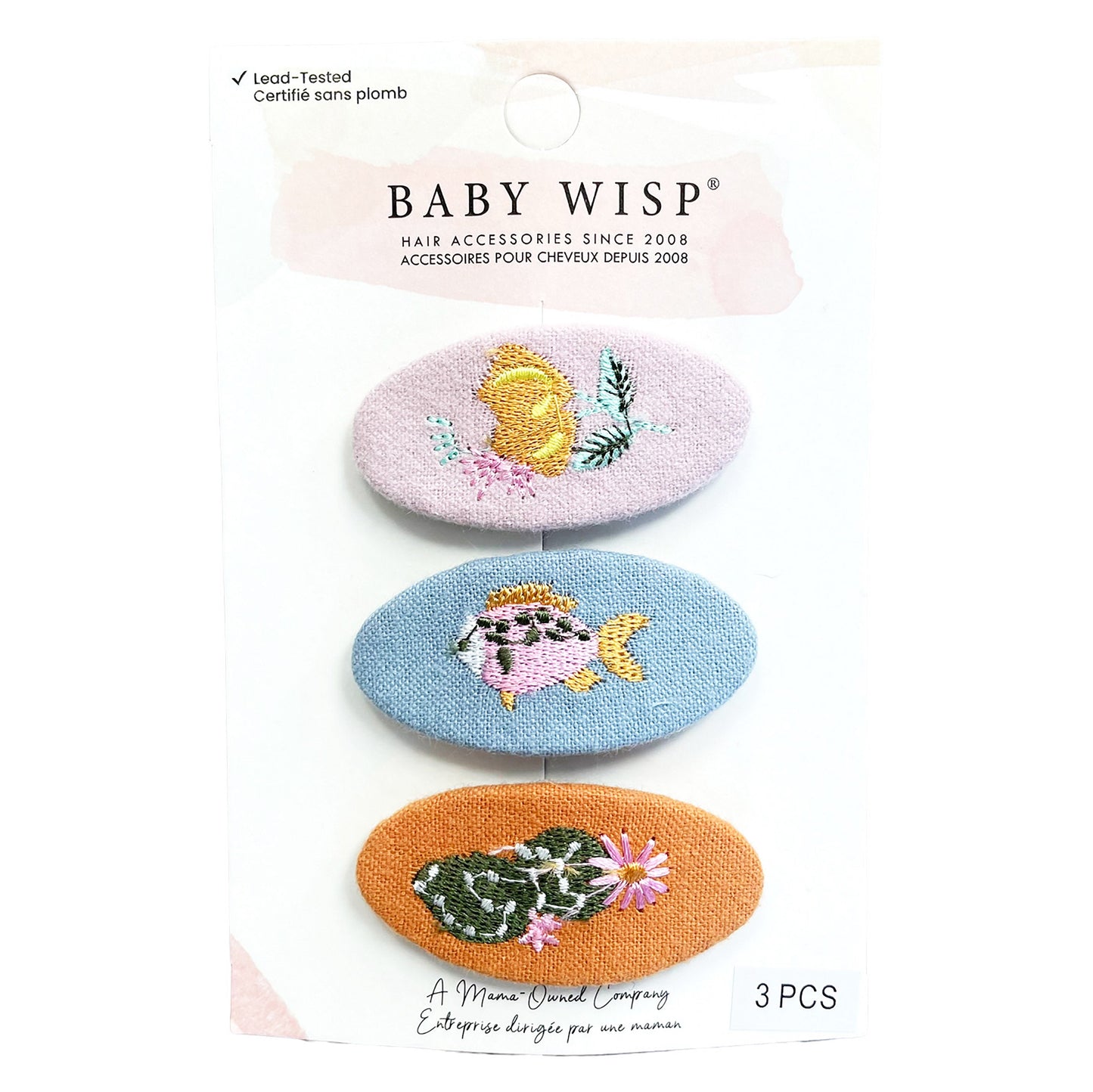Baby Wisp Embroidered Snap Clip Sets