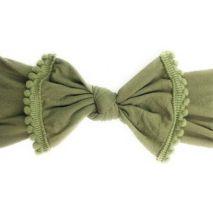 Baby Wisp Mini Trim Pom Pom Bow Headbands