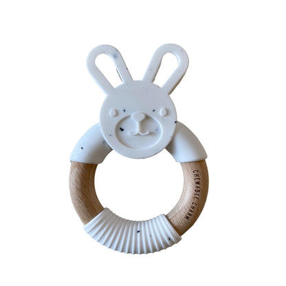 Chewable Charm Bunny Silicone + Wood Teether