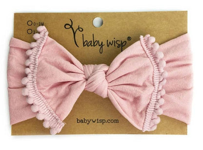 Baby Wisp Mini Trim Pom Pom Bow Headbands