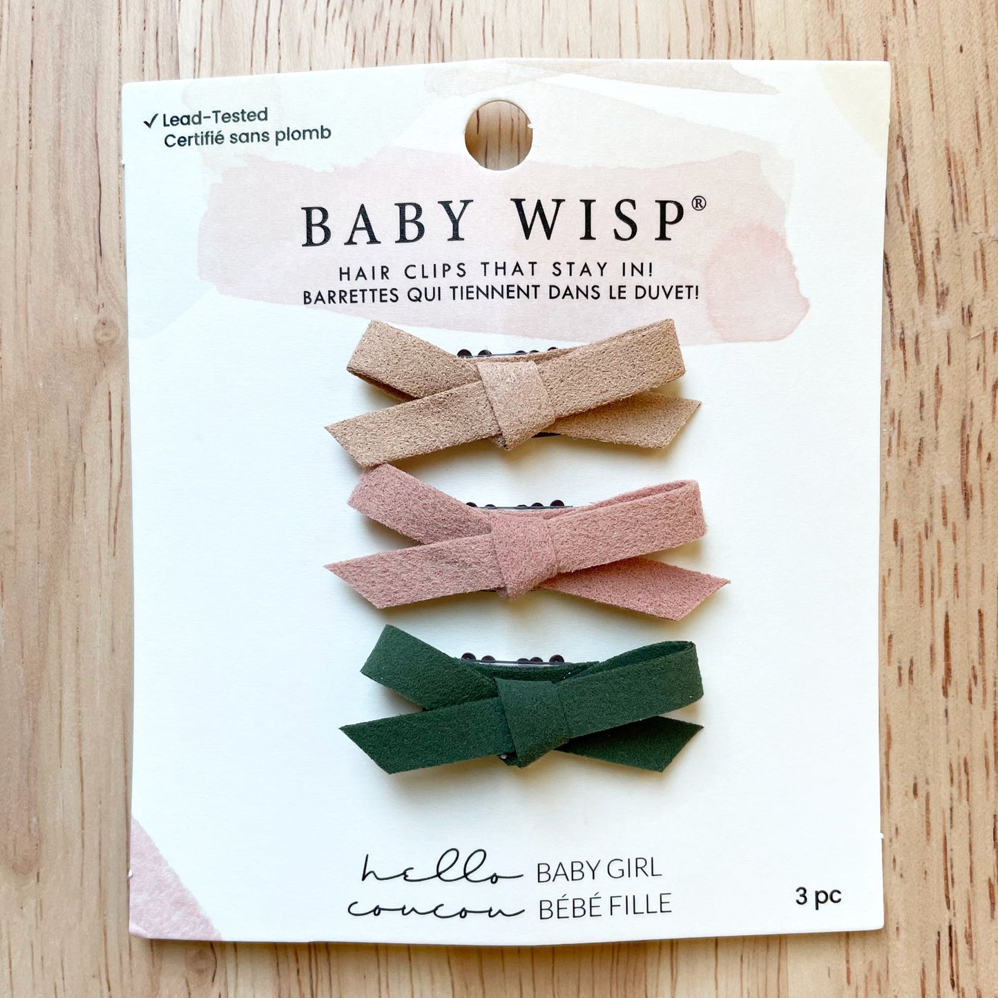 Baby Wisp Faux Suede Mini Wisp Clip Hair Bows