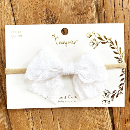 Baby Wisp Hand Tied Bow Headbands