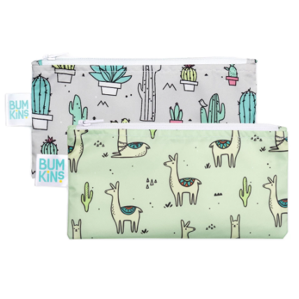 Bumkins Reusable Snack Bags Small Jungle & Animal Prints