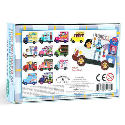 eeBoo Trucks & a Bus Little Memory & Matching Game