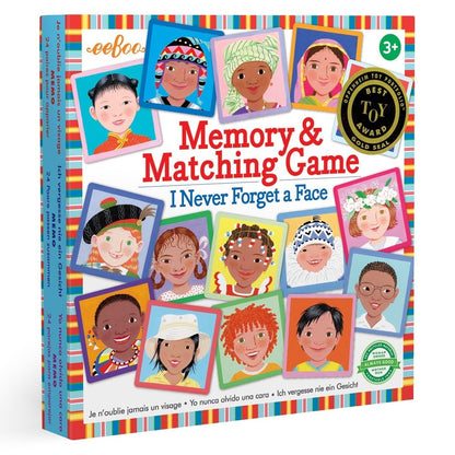 eeBoo I Never Forget a Face Memory & Matching Game