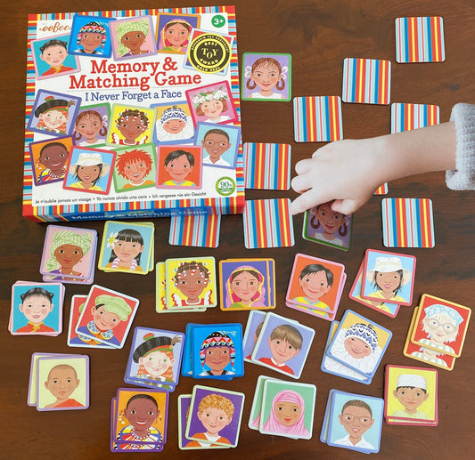 eeBoo I Never Forget a Face Memory & Matching Game