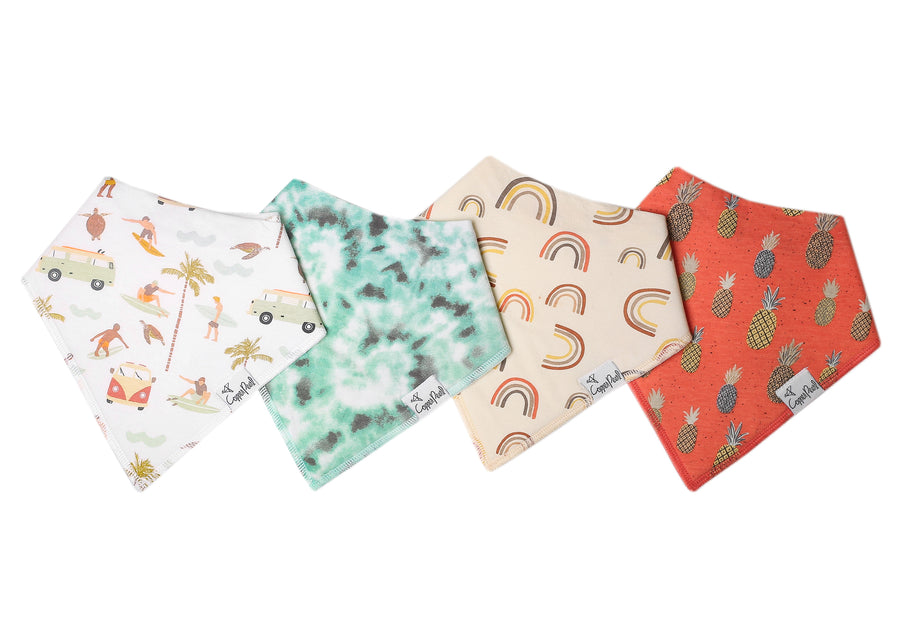 Copper Pearl Bandana Bib Sets