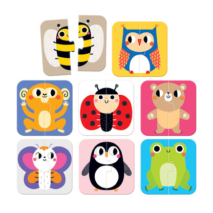 Banana Panda "Animals" On-the-Go Puzzle Halves