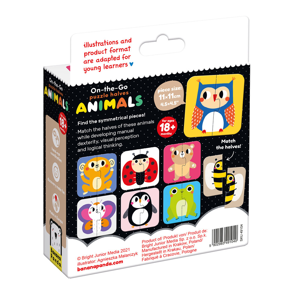 Banana Panda "Animals" On-the-Go Puzzle Halves