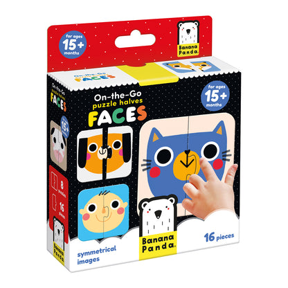 Banana Panda "Faces" On-the-Go Puzzle Halves