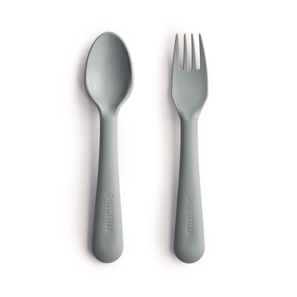 Mushie Dinnerware Fork and Spoon Set