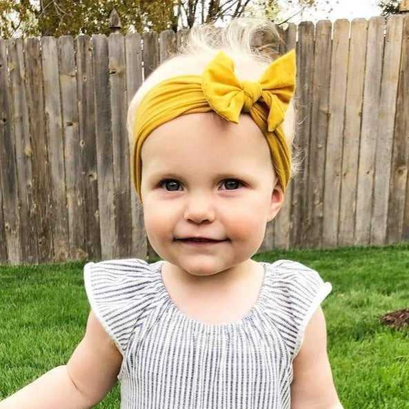 Baby Wisp Headwrap Nylon Bow Headbands