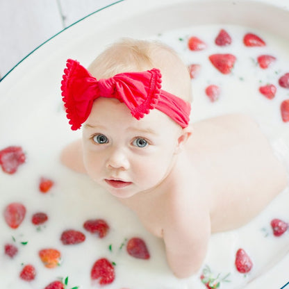 Baby Wisp Mini Trim Pom Pom Bow Headbands