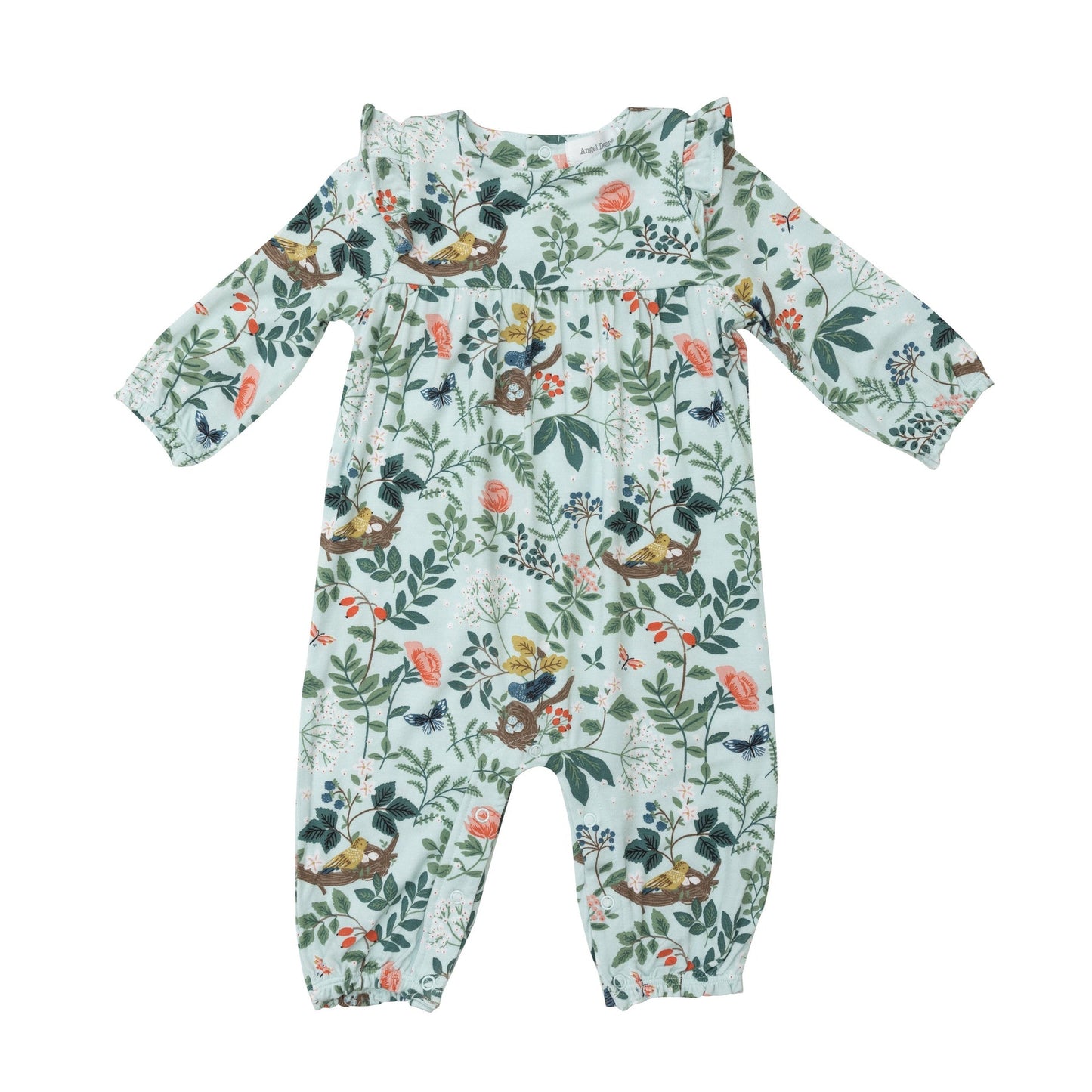 Angel Dear Bamboo Ruffle Shoulder Rompers