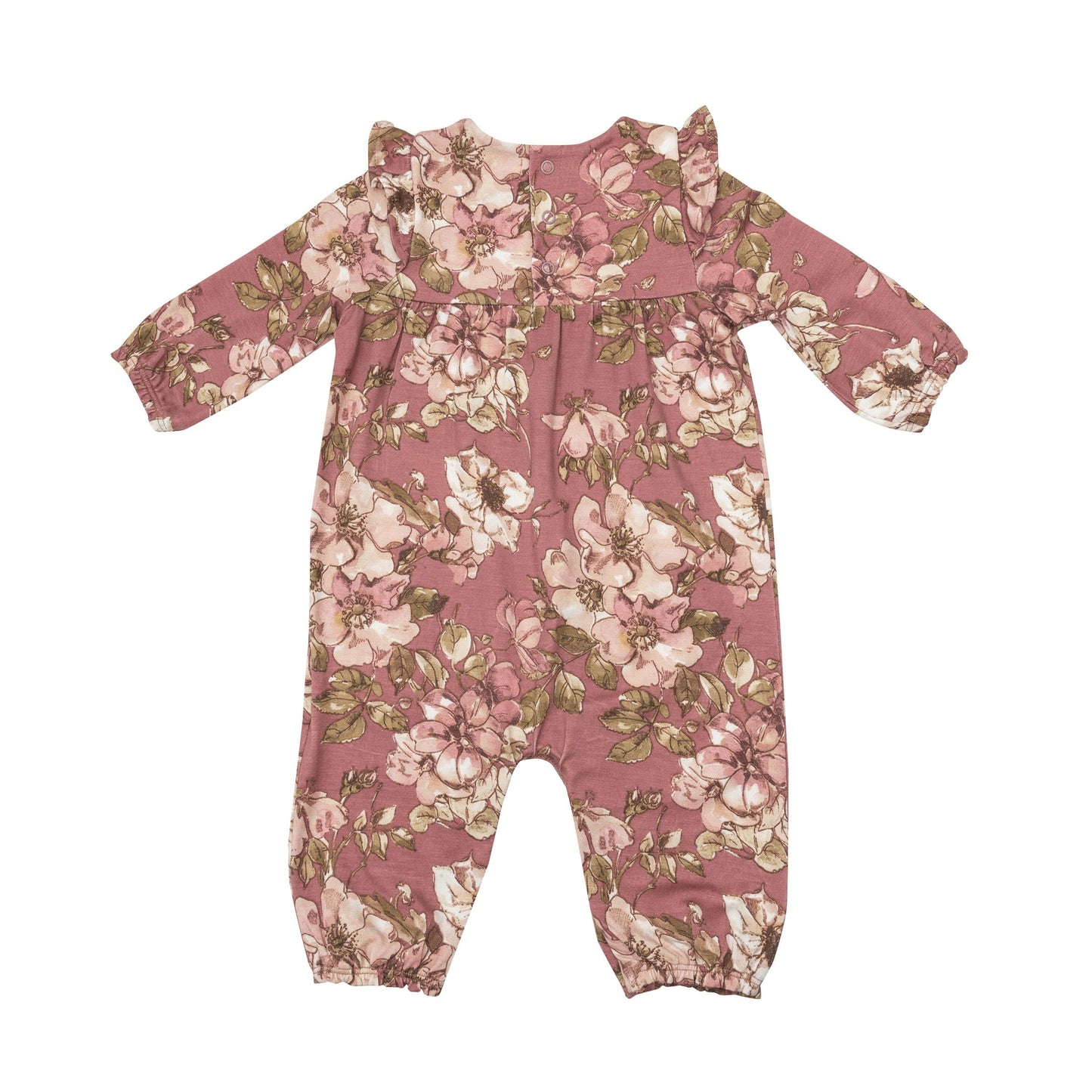 Angel Dear Bamboo Ruffle Shoulder Rompers