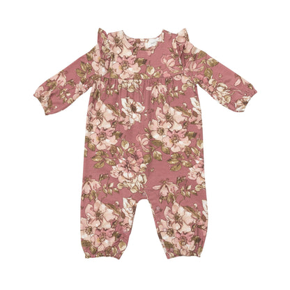 Angel Dear Bamboo Ruffle Shoulder Rompers