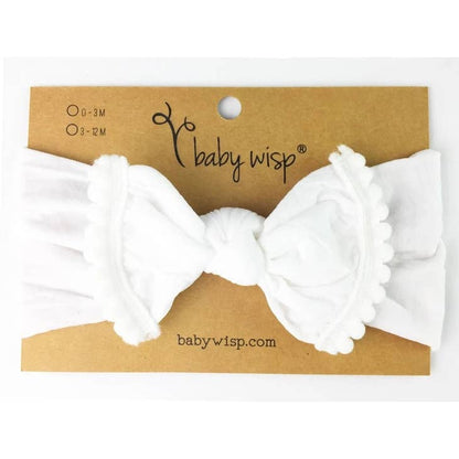 Baby Wisp Mini Trim Pom Pom Bow Headbands