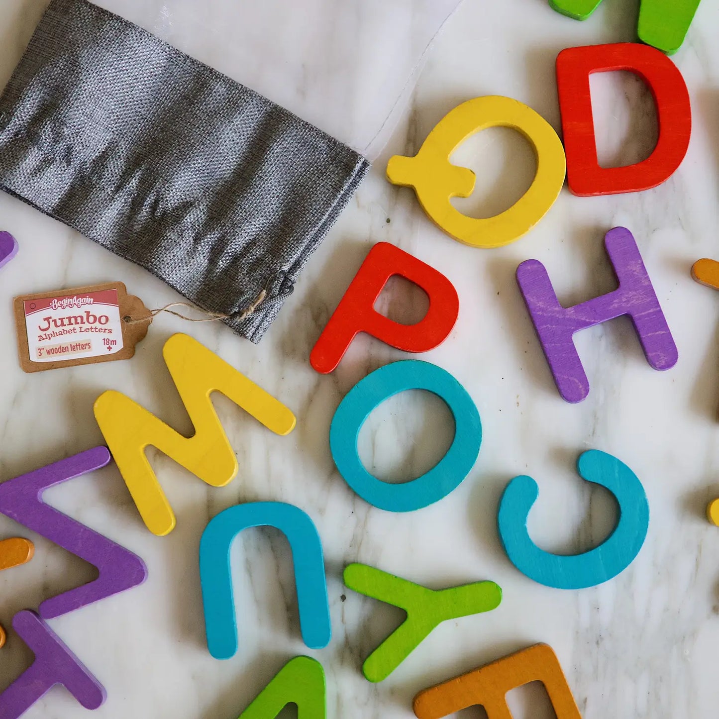 BeginAgain Jumbo A-Z Wooden Letters