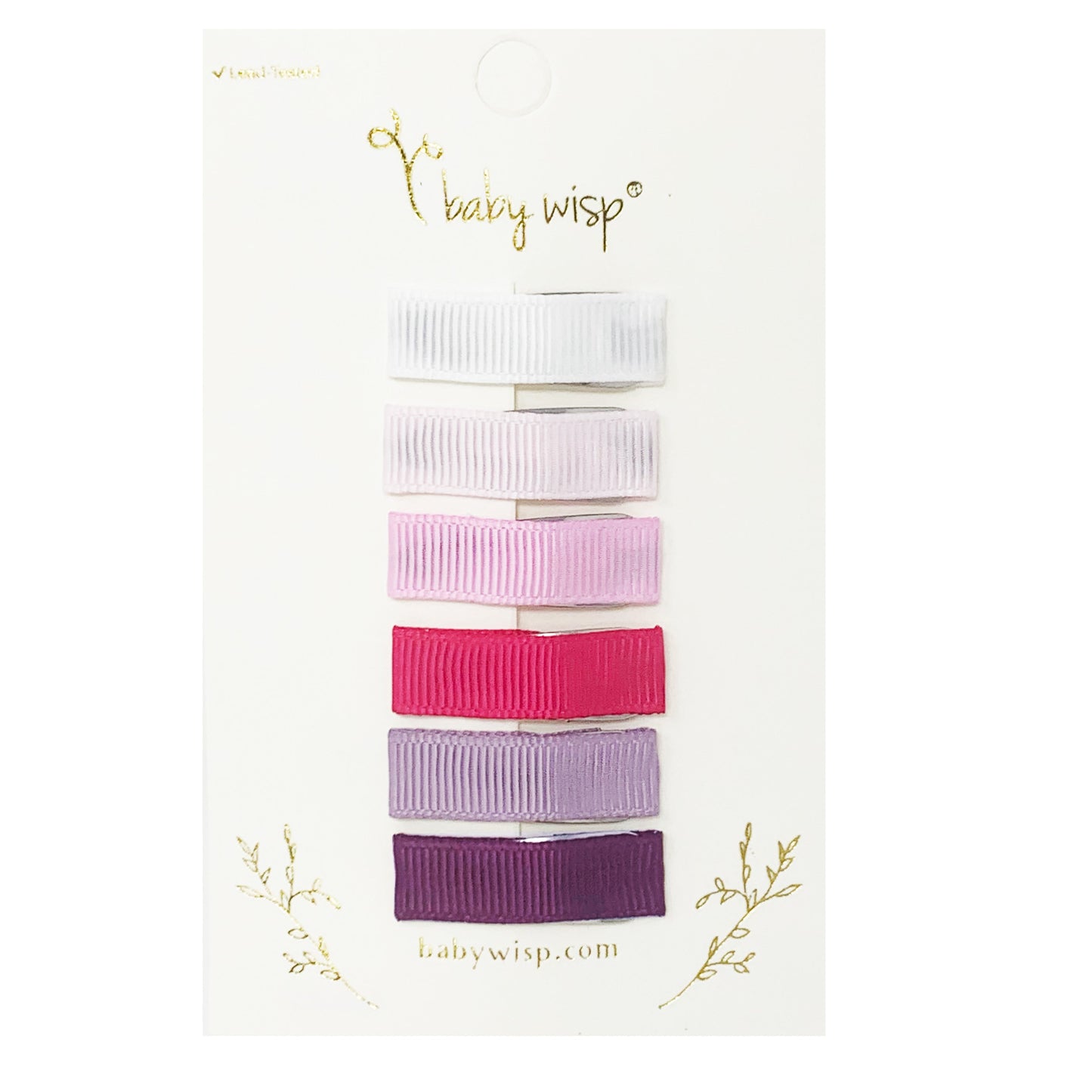 Baby Wisp Snap Ribbon Hair Clip Sets