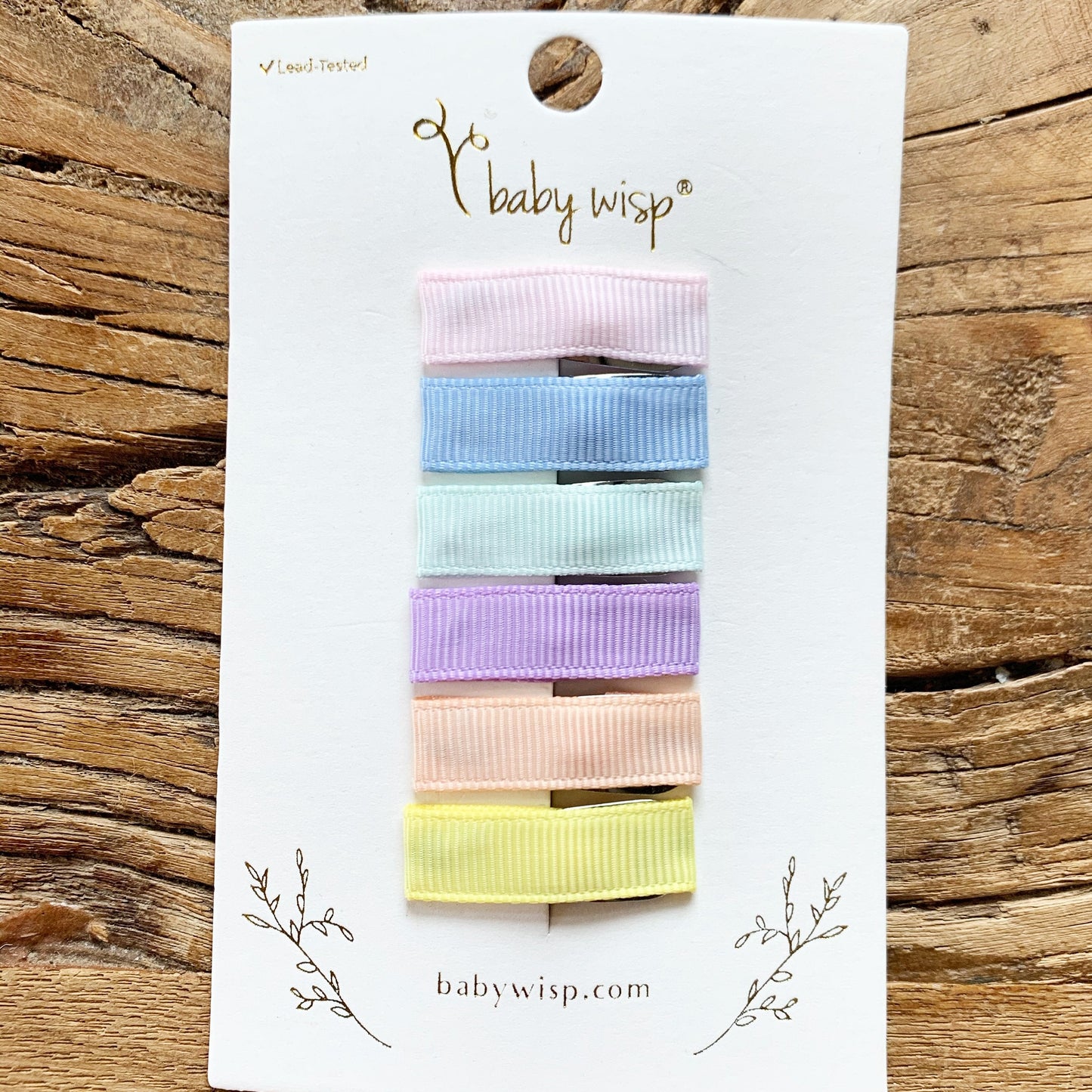 Baby Wisp Snap Ribbon Hair Clip Sets